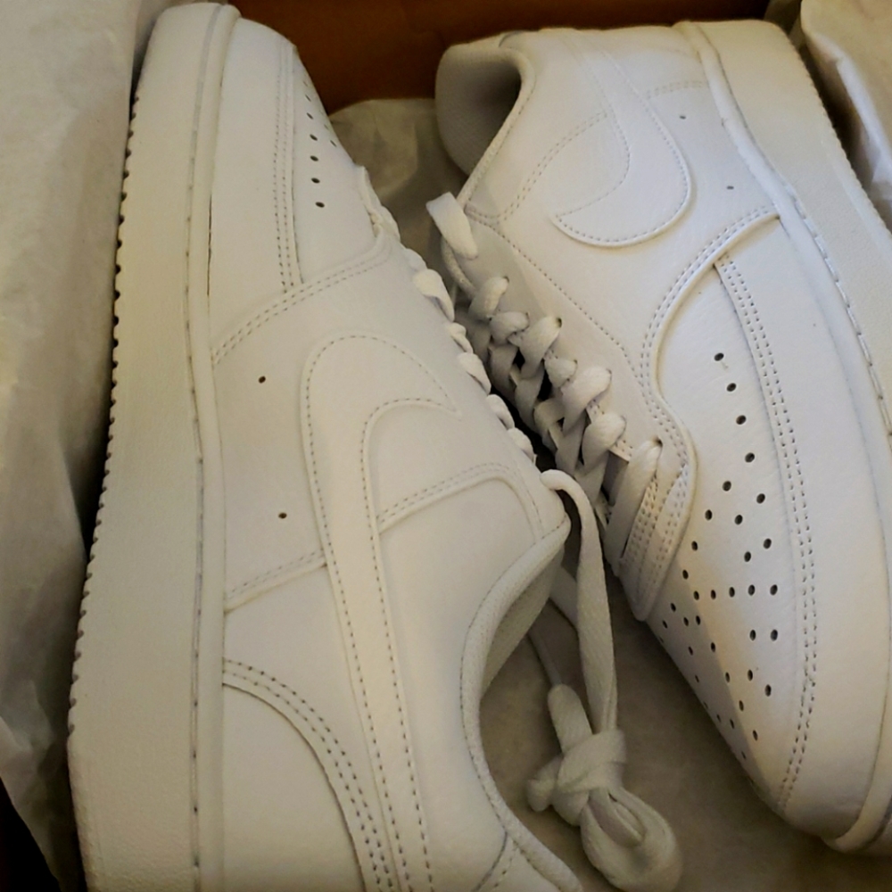 Nike All White Court Vision Sneakers